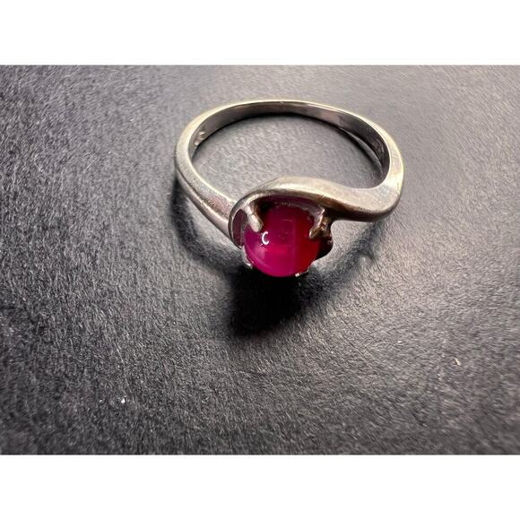 Vintage 14k white gold star ruby estate ring size 6 - Picture 11 of 16